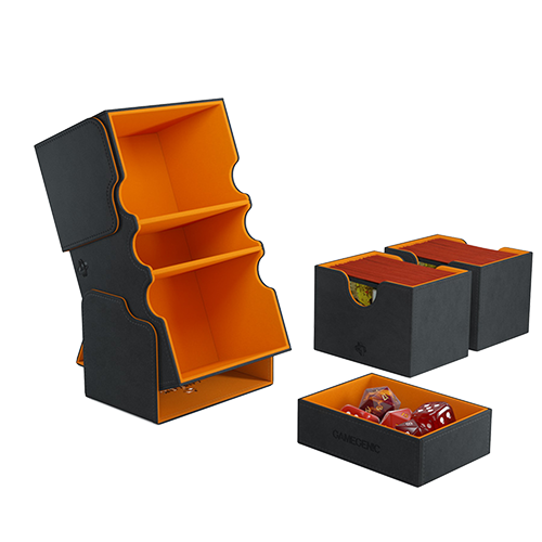 Stronghold 200+ XL Card Convertible Deck Box: Black/Orange (2021 Edition)