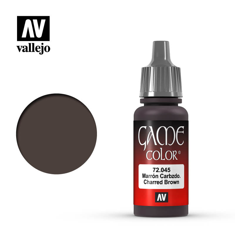 Vallejo Game Color: Charred Brown (17ml)