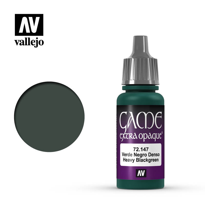Vallejo Game Extra Opaque: Heavy Black Green (17ml)