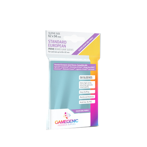 Gamegenic: Prime Standard European Sleeves 62 x 94 mm