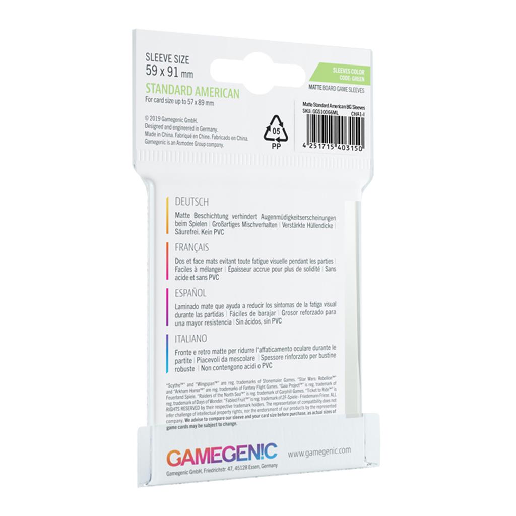 Gamegenic: Matte American Standard Sleeves 59x91 mm