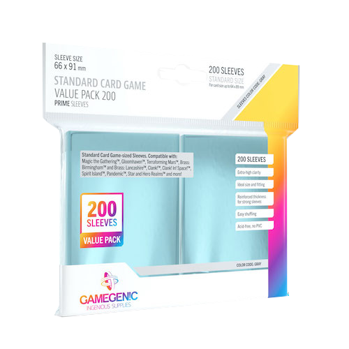 Gamegenic: Standard Card Game Sleeves 66 x 91 mm (200)