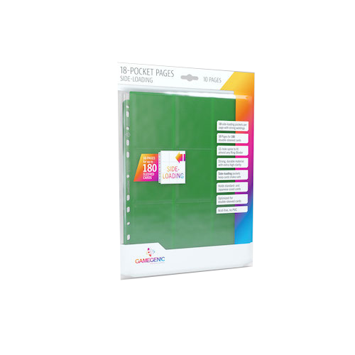 Sideloading 18-Pocket Pages - 10 pack - Green