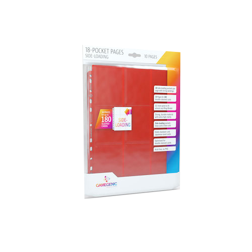 Sideloading 18-Pocket Pages - 10 pack - Red