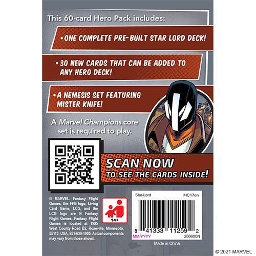 Marvel Champions LCG: Star-Lord Hero Pack