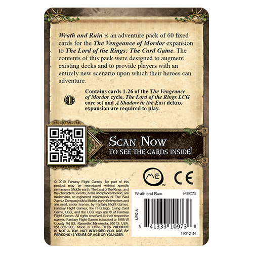 Lord of the Rings LCG: Wrath and Ruin Adventure Pack