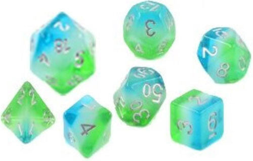 Sirius Dice RPG Dice Set (7): Blue Hawaiian