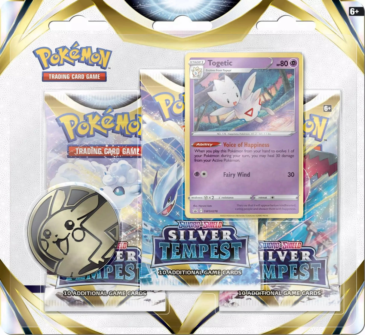 Pokemon TCG: Sword & Shield - Silver Tempest Three-Booster Blister Pack