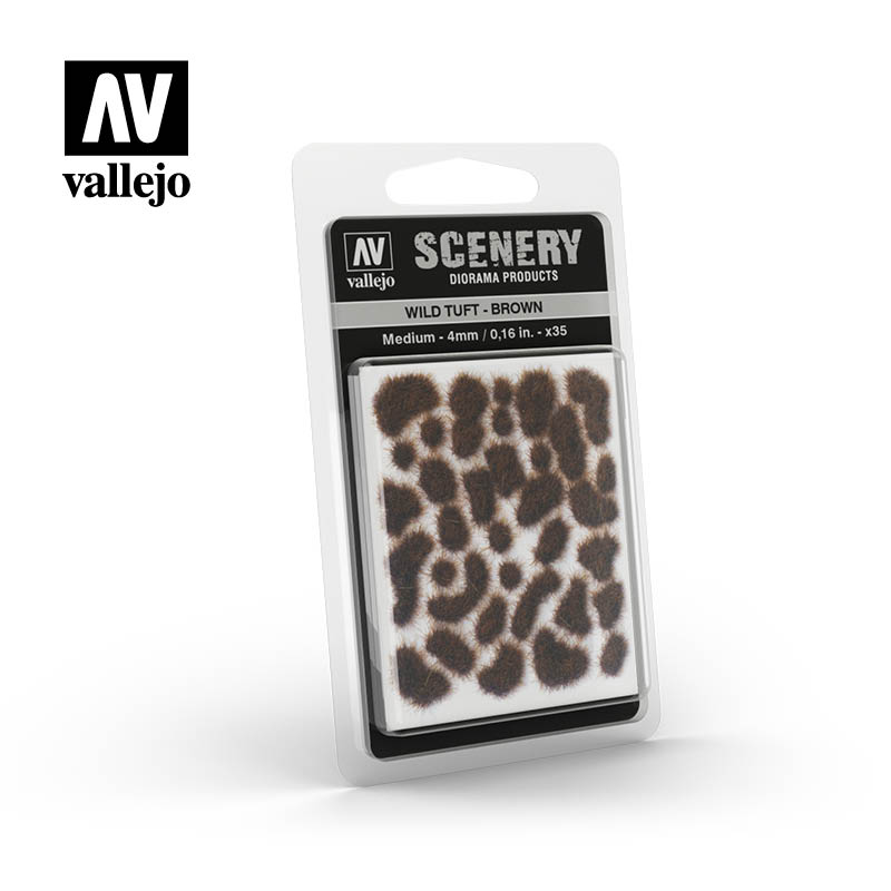 Vallejo Scenery: Wild Tuft - Brown (4mm)