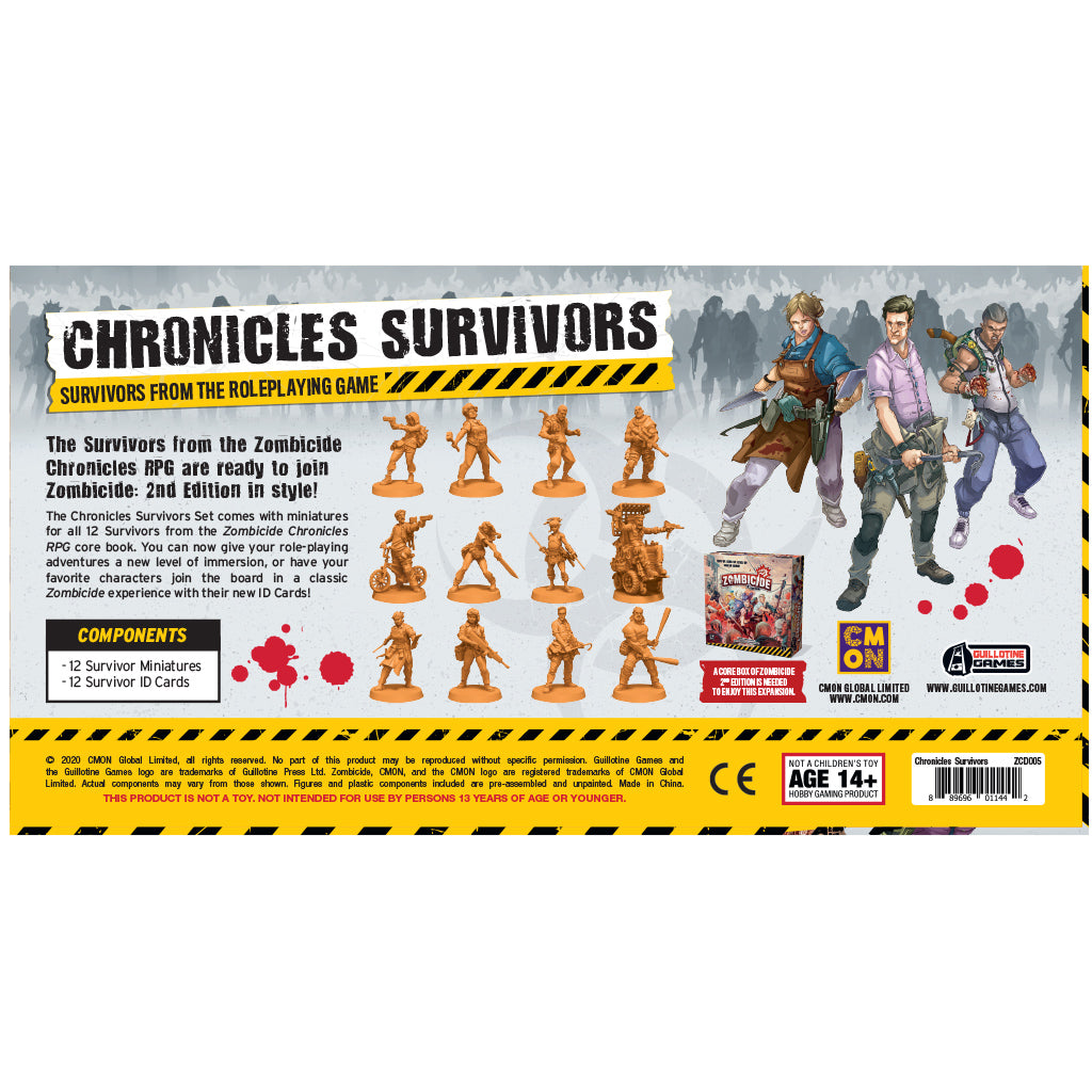 Zombicide: Chronicles Survivors Pack