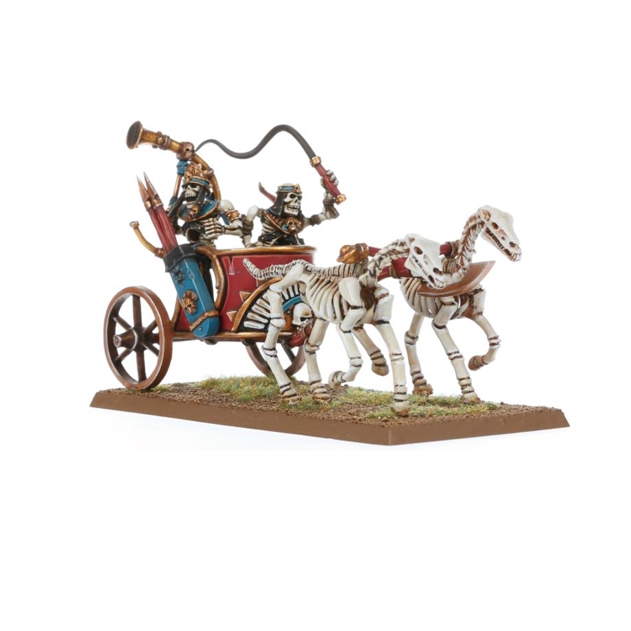 SKELETON CHARIOTS set di 3 miniature TOMB KING OF KHEMRI warhammer THE OLD WORLD età 12 SKELETON CHARIOTS set di 3 miniature TOMB KING OF KHEMRI warhammer THE OLD WORLD età 12