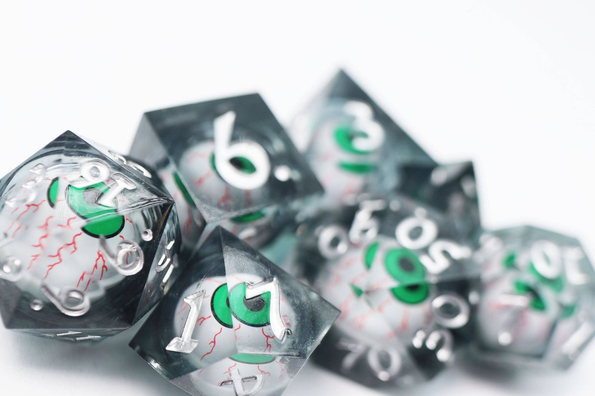 Foam Brain: Sharp Edge Moving Eye RPG Dice Set - Inkshot