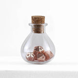 Hymgho Premium Dice - HY00406 Unseelie Tiny Dice Set in Potion Bottle - Rose Gold