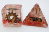Foam Brain: Red Swirl Ancient Gear RPG Dice Set