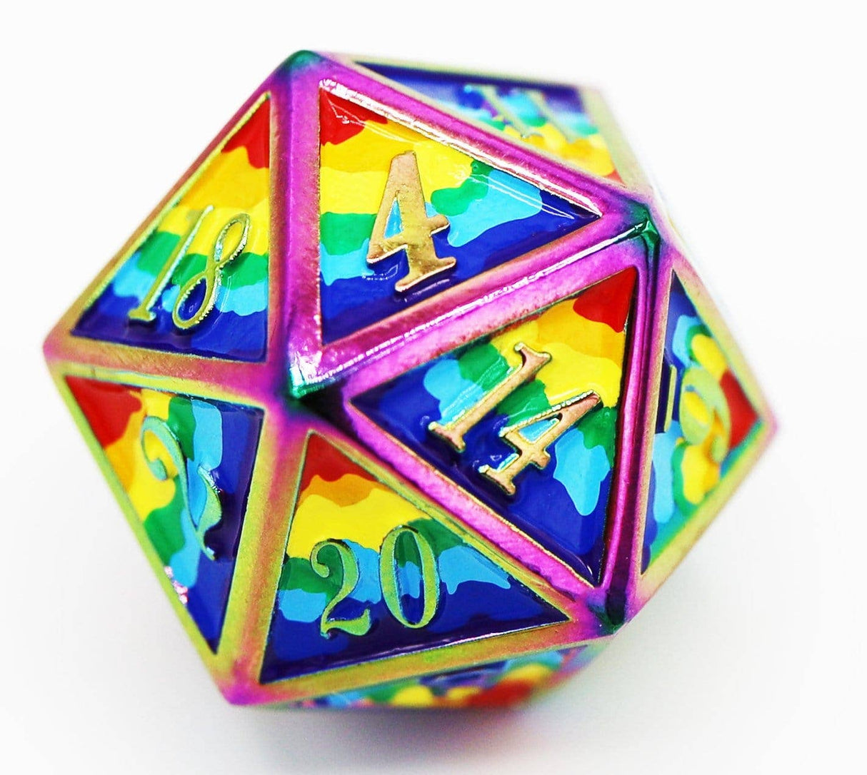 Foam Brain: Rainbow Pride Flag - Metal RPG Dice Set