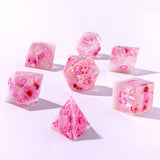 Hymgho Premium Dice - Captured Magic Hand Sanded Sharp Edge Resin - Sakura Cherry