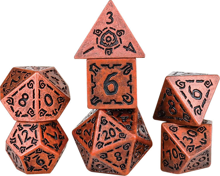 Sirius Dice RPG Dice Set (7): Illusory Metal - Copper