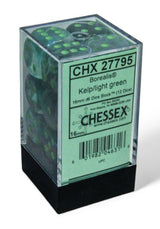 Chessex: Borealis: 16mm d6 Kelp/light green Luminary Dice Block