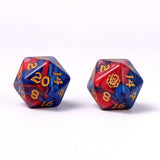 Hymgho Premium Dice - Wyrmforged Rollers - Rounded Edge 8 Piece Polyhedral Dice set - Stormcaller