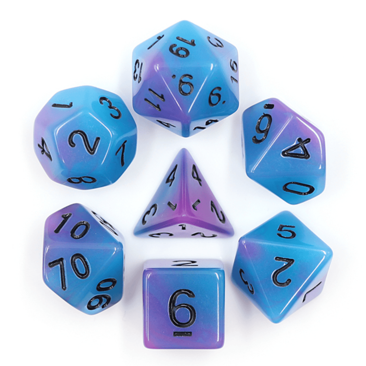 Foam Brain: Glow in the Dark Supernova RPG Dice Set