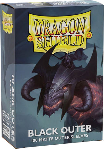 Dragon Shields: (100) Outer Sleeves - Matte Black