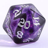 Hymgho Premium Dice - Wyrmforged Rollers - Rounded Resin Polyhedral Dice - Dragon Eye Purple