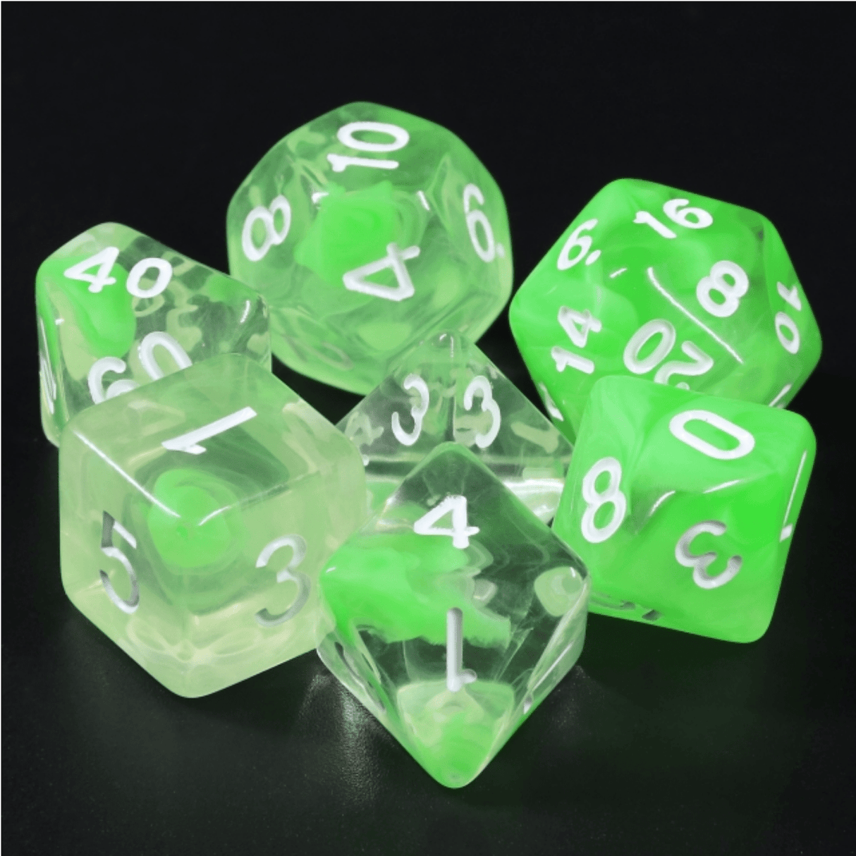 Foam Brain: Summer Limes RPG Dice Set