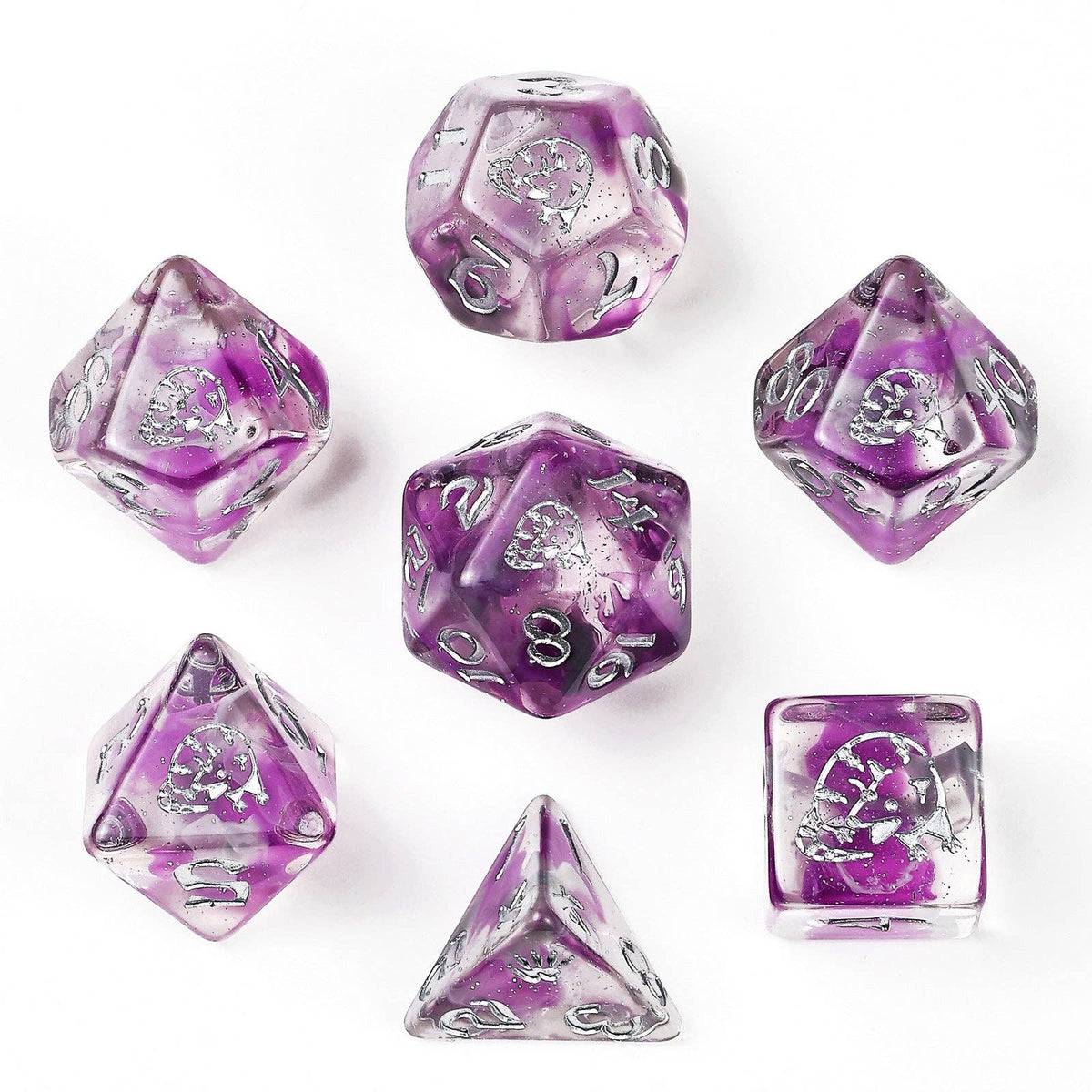 Hymgho Premium Dice - Wyrmforged Rollers Round Edge Resin RPG Dice Set - Opossum