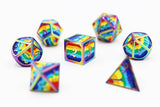 Foam Brain: Rainbow Pride Flag - Metal RPG Dice Set