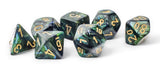 Chessex: Scarab: Mega-hedral Jade/gold 7-Die Set