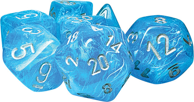 Chessex- Luminary: Mega-hedral Sky/silver 7-Die