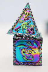 Foam Brain: Chained Dragon: Mystic - Metal RPG Dice Set