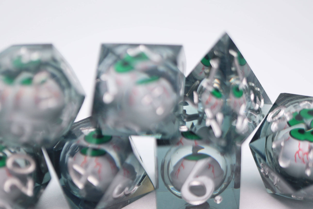 Foam Brain: Sharp Edge Moving Eye RPG Dice Set - Inkshot
