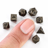 Hymgho Premium Dice - Unseelie Mini Metal RPG Dice Set  - Ancient Bronze