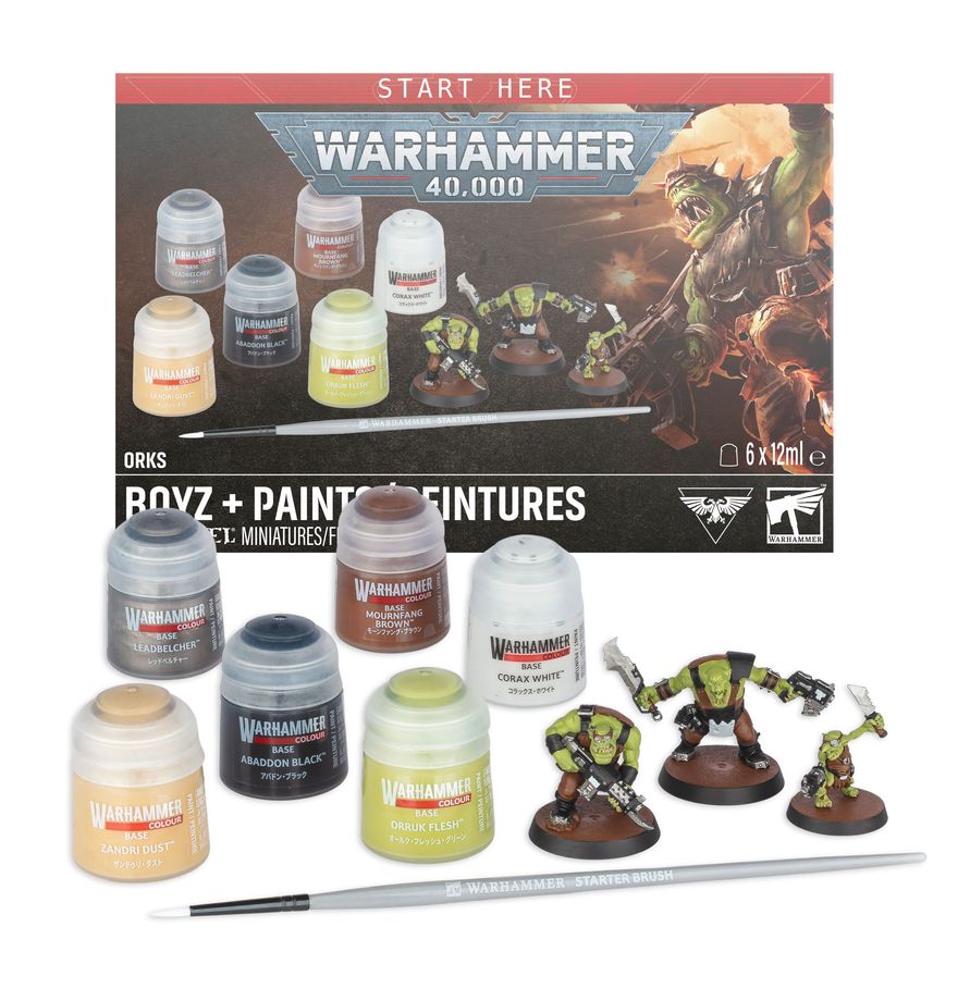 Warhammer 40,000 Orks: Boyz + Paints