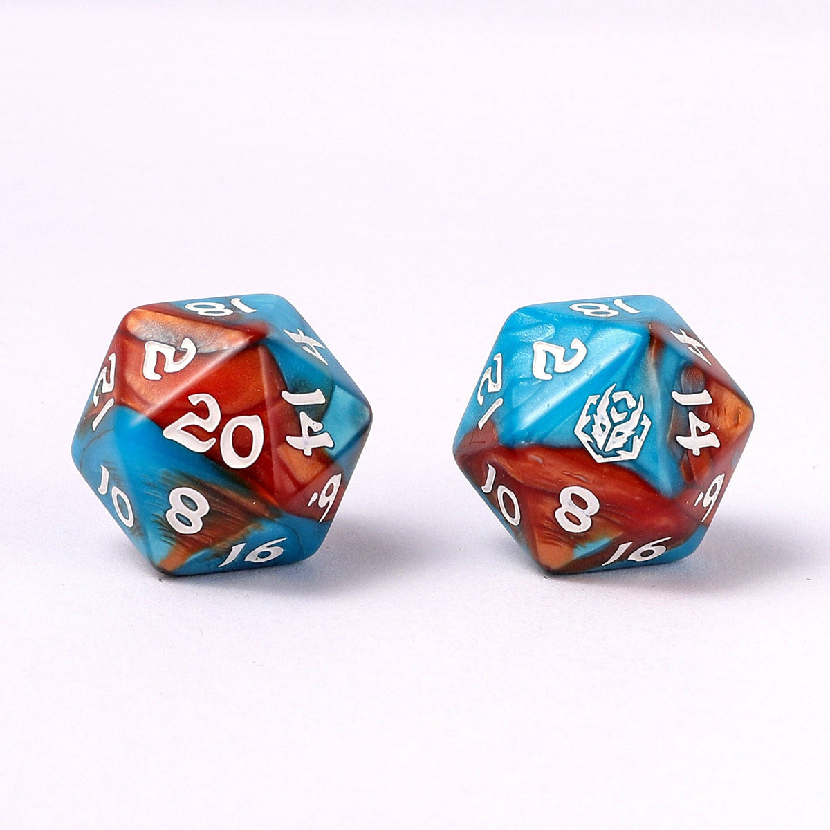 Hymgho Premium Dice - Wyrmforged Rollers - Rounded Edge 8 Piece Polyhedral Dice set - Bard's Cloak