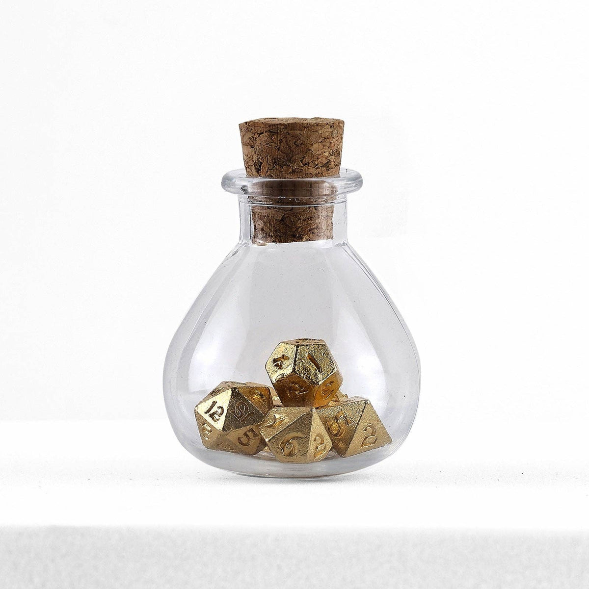 Hymgho Premium Dice - Unseelie Mini Metal RPG Dice Set  - Gold