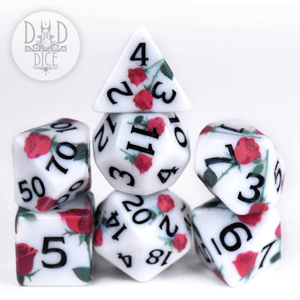 DND Dice - Rose Doodles