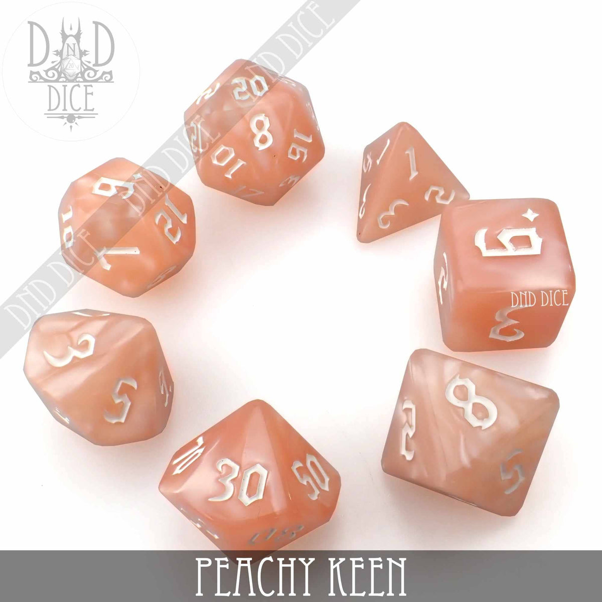 DND Dice - Peachy Keen