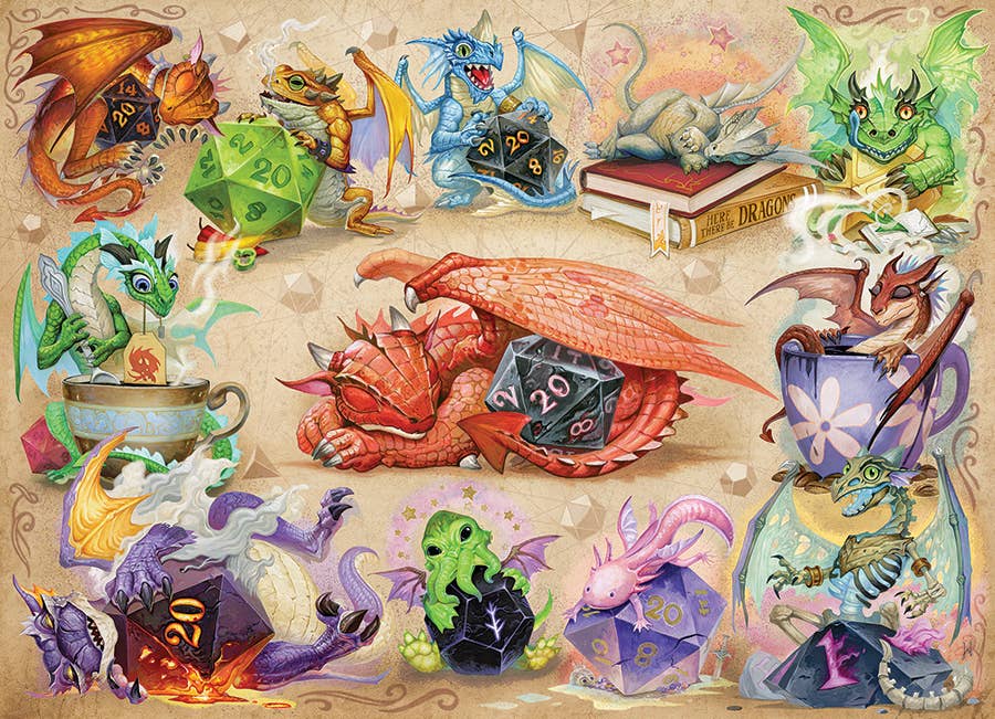 D20 Dragons by Jacob Walker - 500pc Puzzle