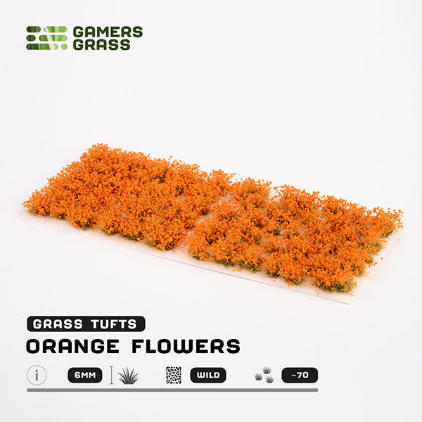 Gamers Grass Tufts: Tufts- Orange Flowers- Wild