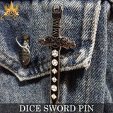 DND Dice - Dice Sword (Enamel Pin)