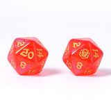 Hymgho Premium Dice - Wyrmforged Rollers - Rounded Edge 8 Piece Polyhedral Dice se