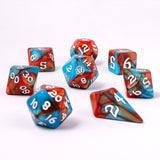 Hymgho Premium Dice - Wyrmforged Rollers - Rounded Edge 8 Piece Polyhedral Dice set - Bard's Cloak