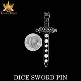 DND Dice - Dice Sword (Enamel Pin)