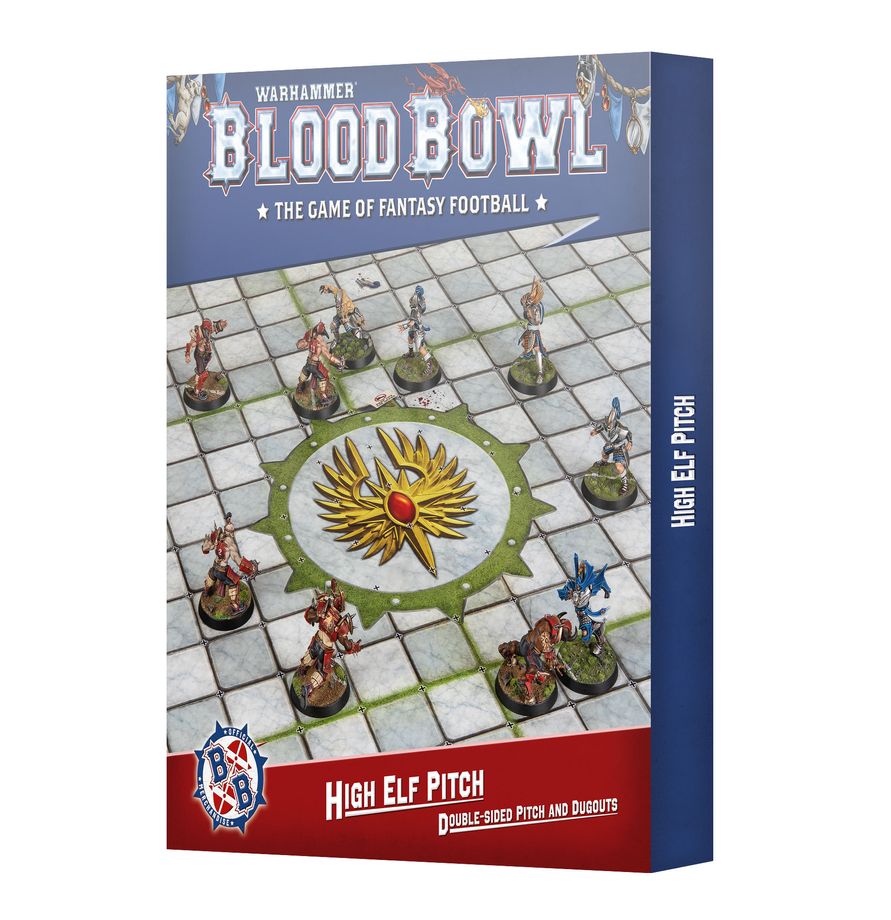 Warhammer Blood Bowl High Elf Pitch: Double-sided Pitch and Dugouts