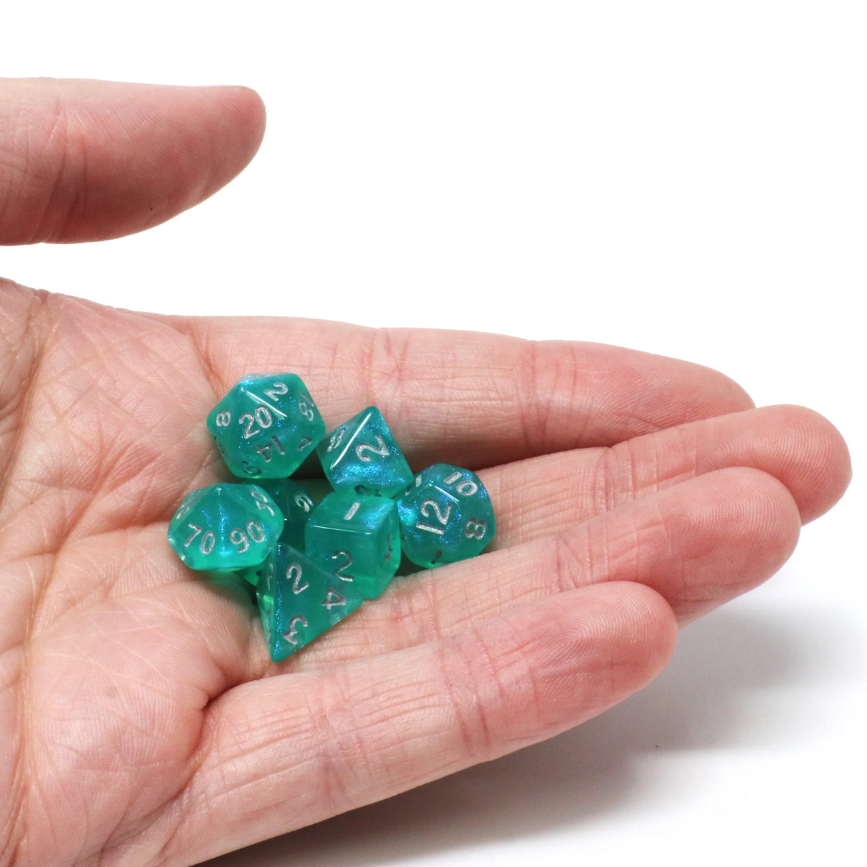Die Hard Dice: Critlings 7pc Mini RPG Set - Aqua Sparkle