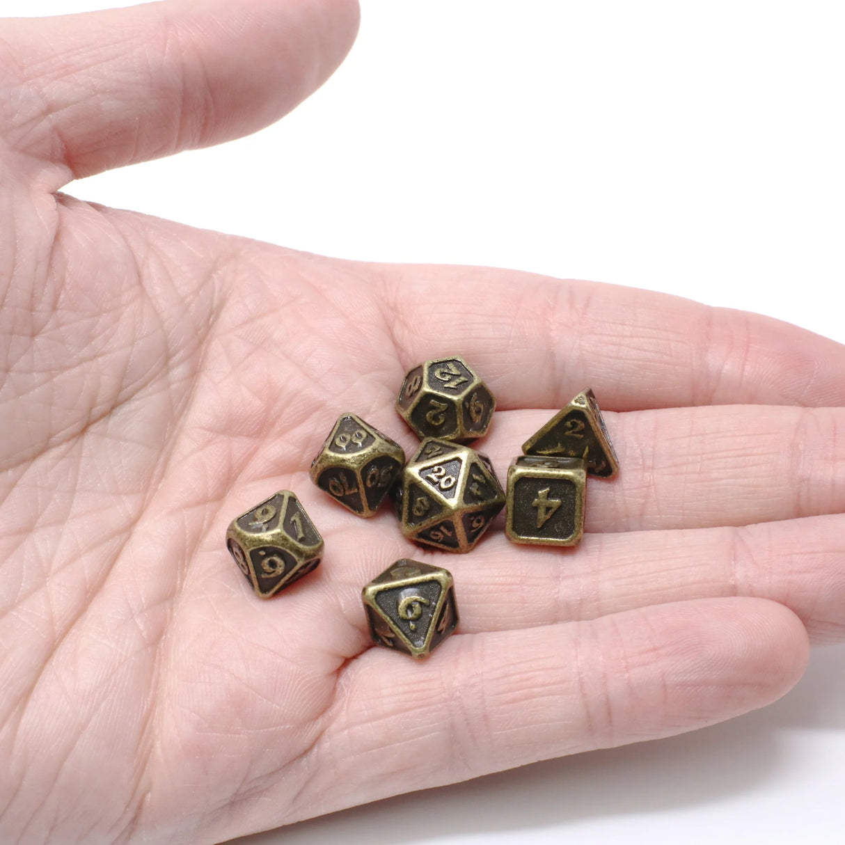 Die Hard Dice: Critlings 7pc Mini RPG Set - Dark Gold