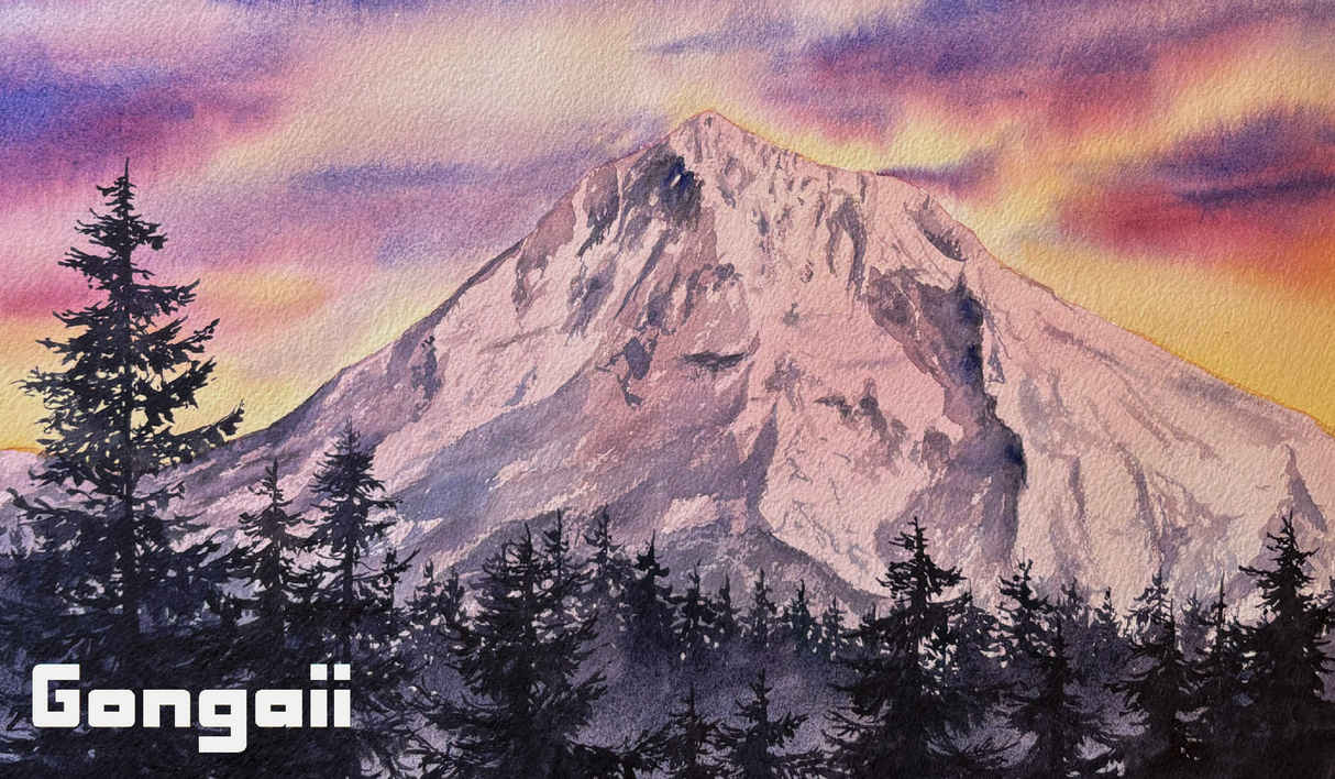 Gongaii Games PNW Mountain Playmat Stitched