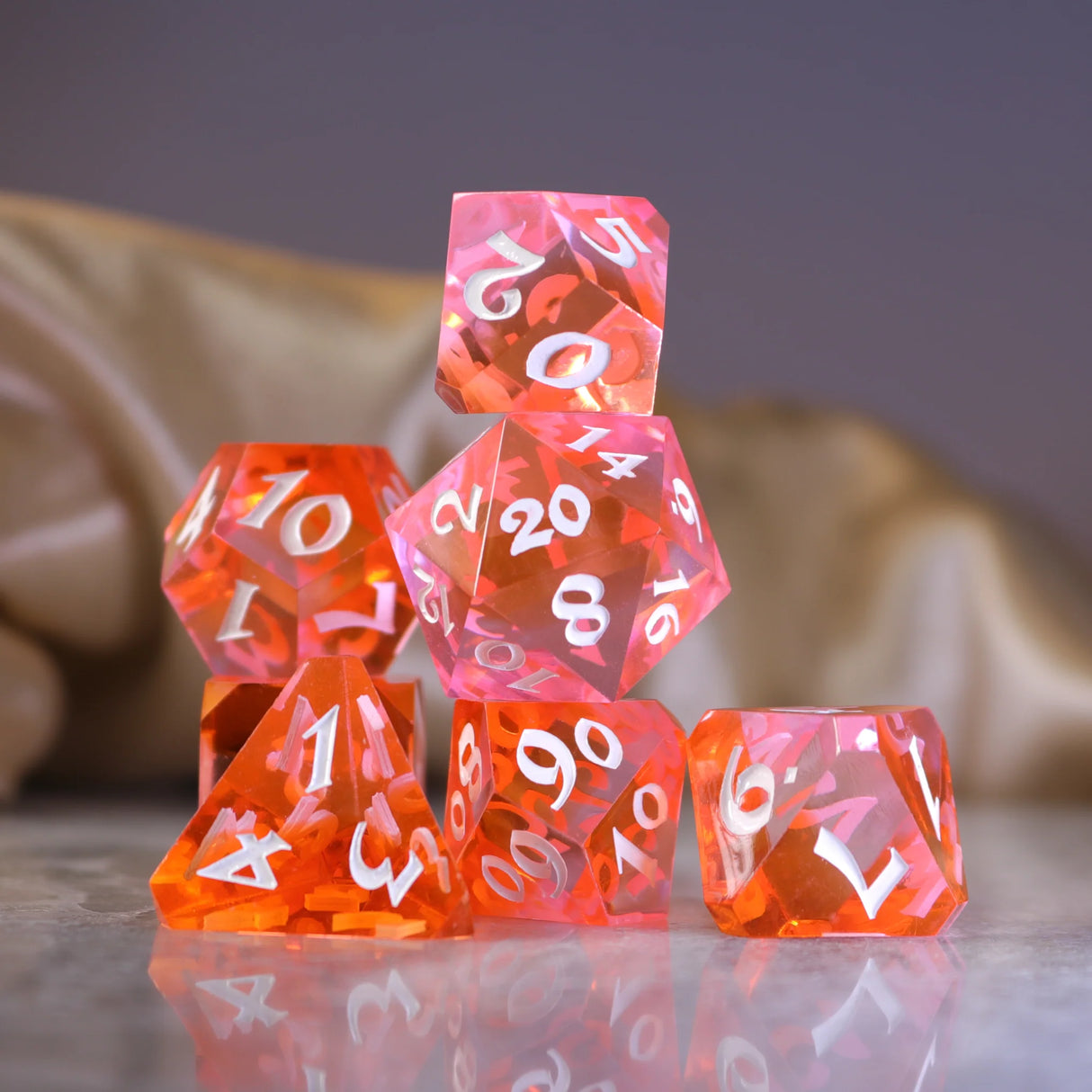 Die Hard Dice: 7pc RPG Set - Ember Glow
